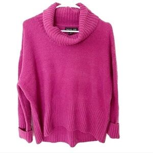Rachel Zoe Pink Cowl Neck Sweater in Merino Wool XS